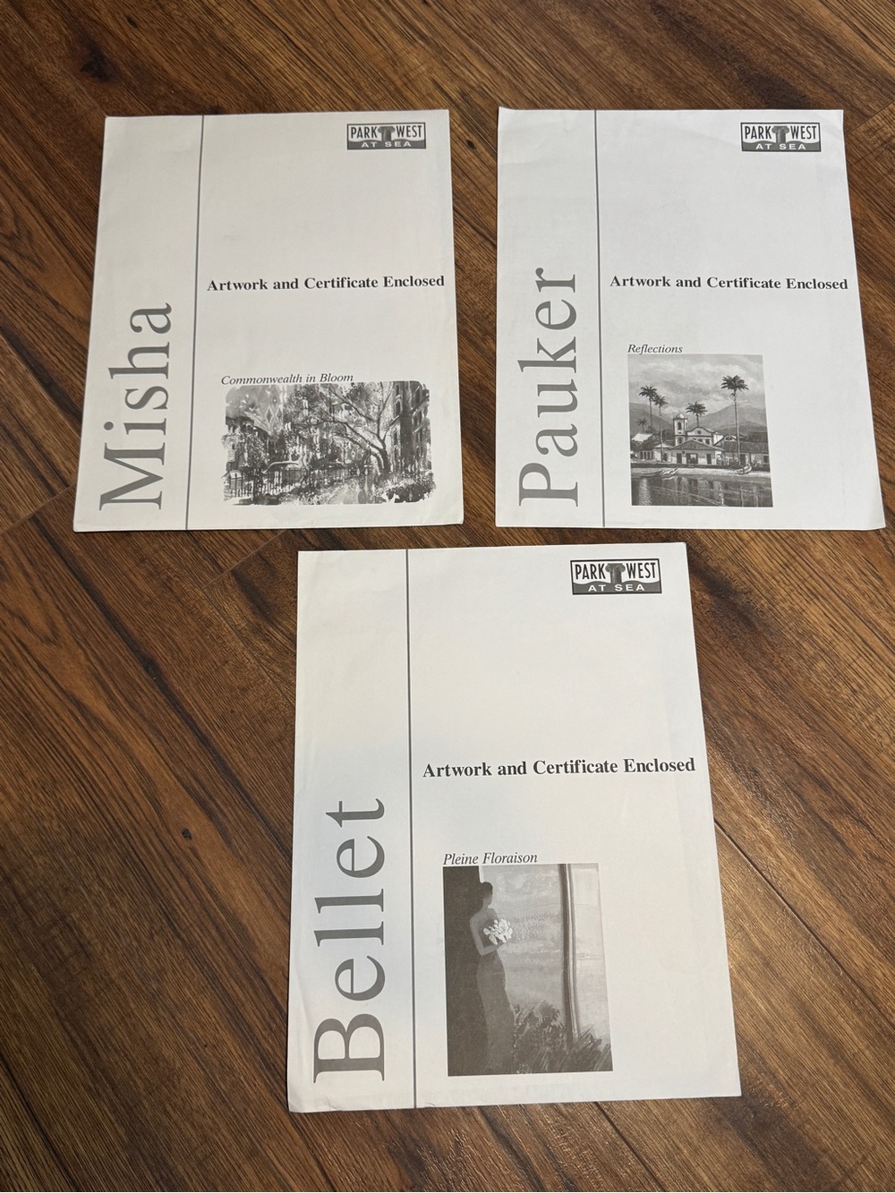 Set of 3 Park West Gallery Seriolithographs Misha Lenn Emile Bellet Alex Pauker